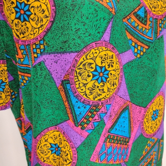 VINTAGE COLOR RICH SILK BLOUSE - Picture 9 of 9